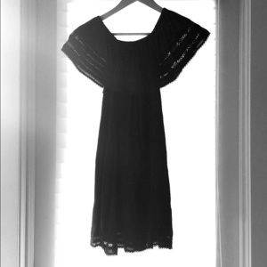 Off the shoulder black Wilfred Aritzia dress